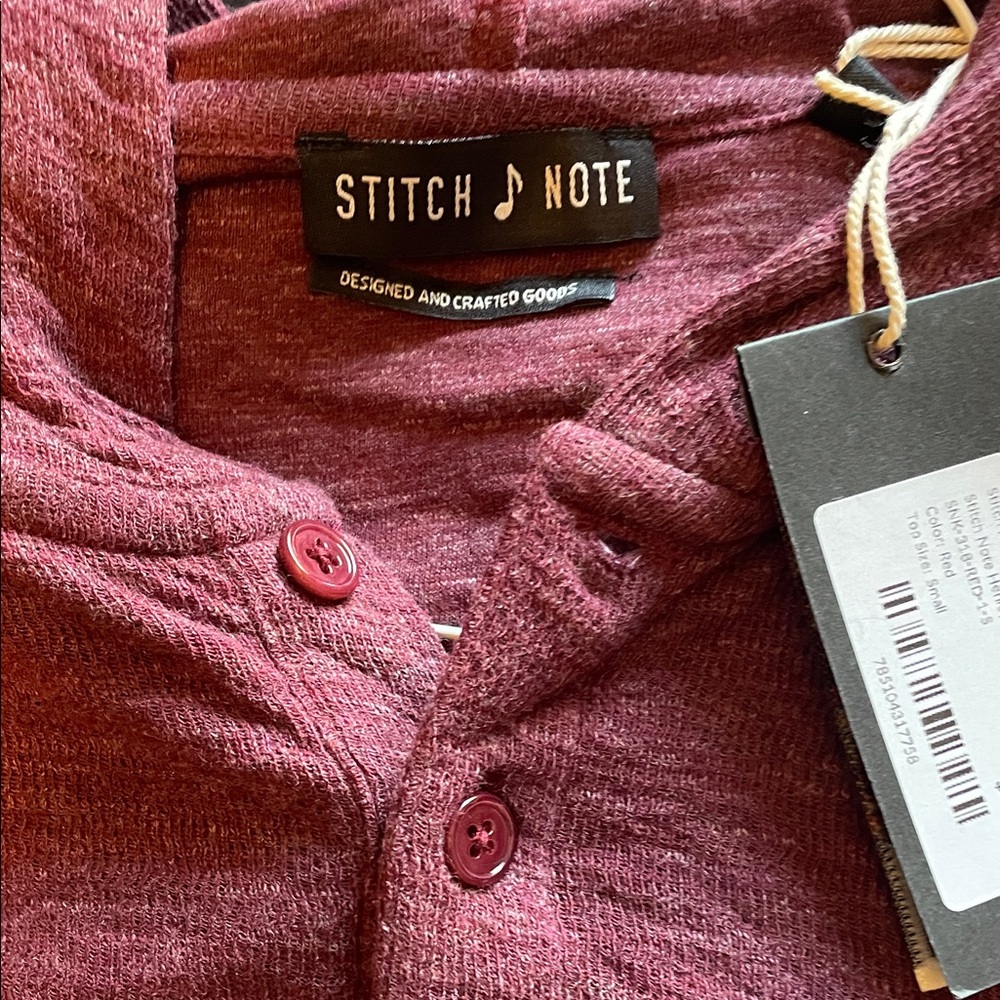 Stitch Note Maroon Textured Shirt